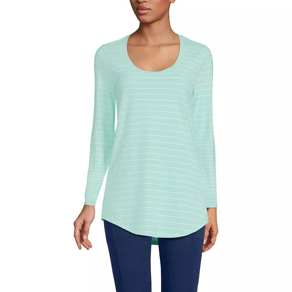Women's Lands' End Long Sleeve Power Performance Scoop Neck Tunic Tee,  Product Image