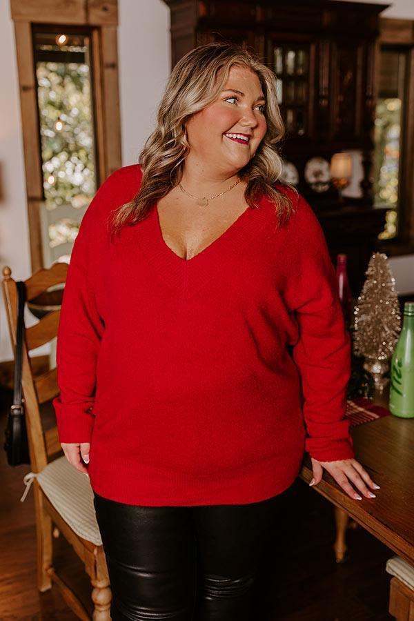 Coy Smile Knit Sweater Top Curves Product Image