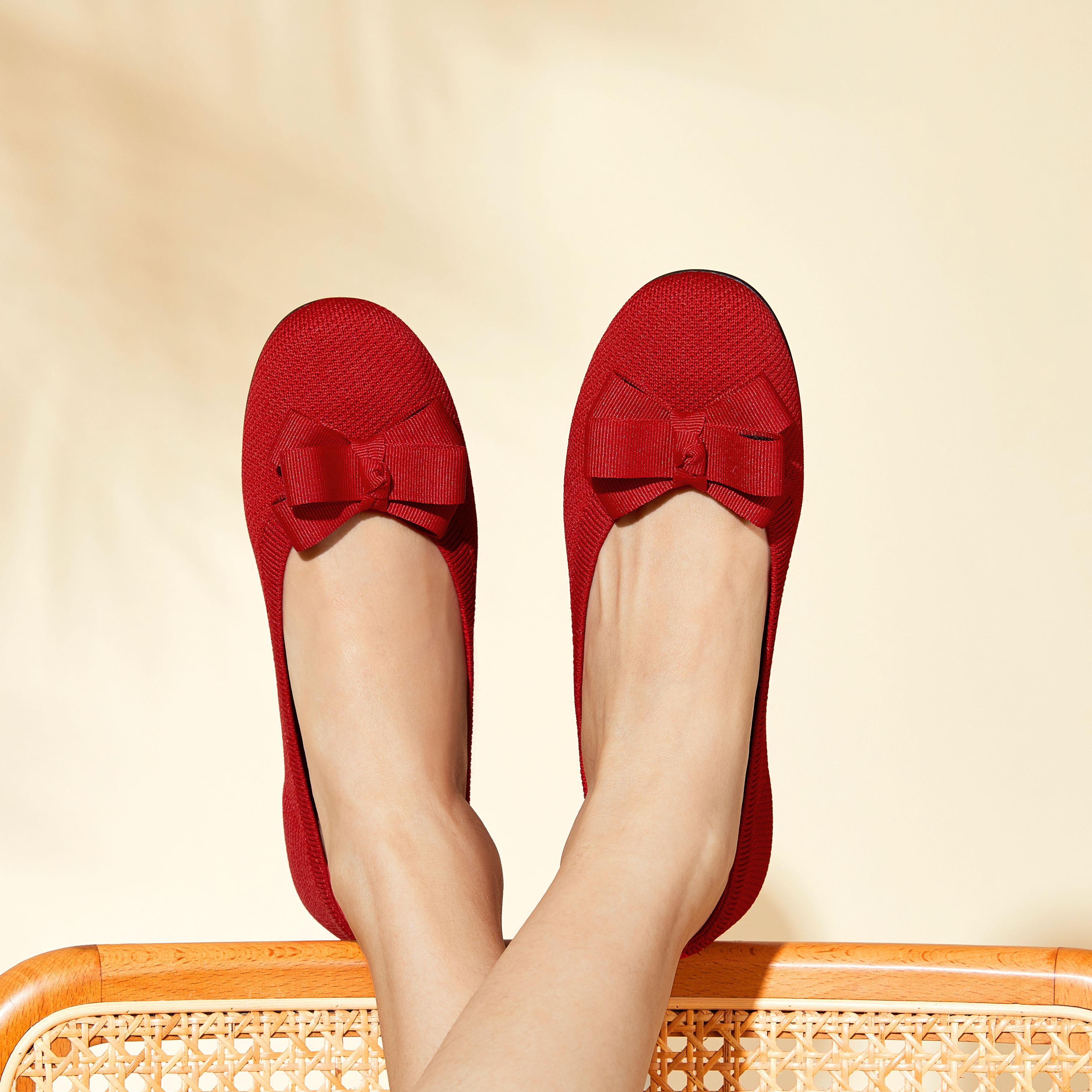 Round-Toe Flats (Claire) + Bow Product Image