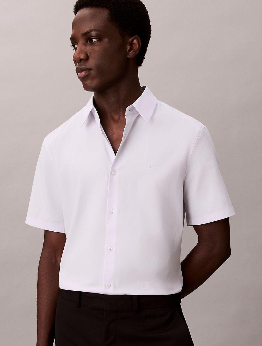 Cotton Stretch Slim Button-Down Shirt Product Image