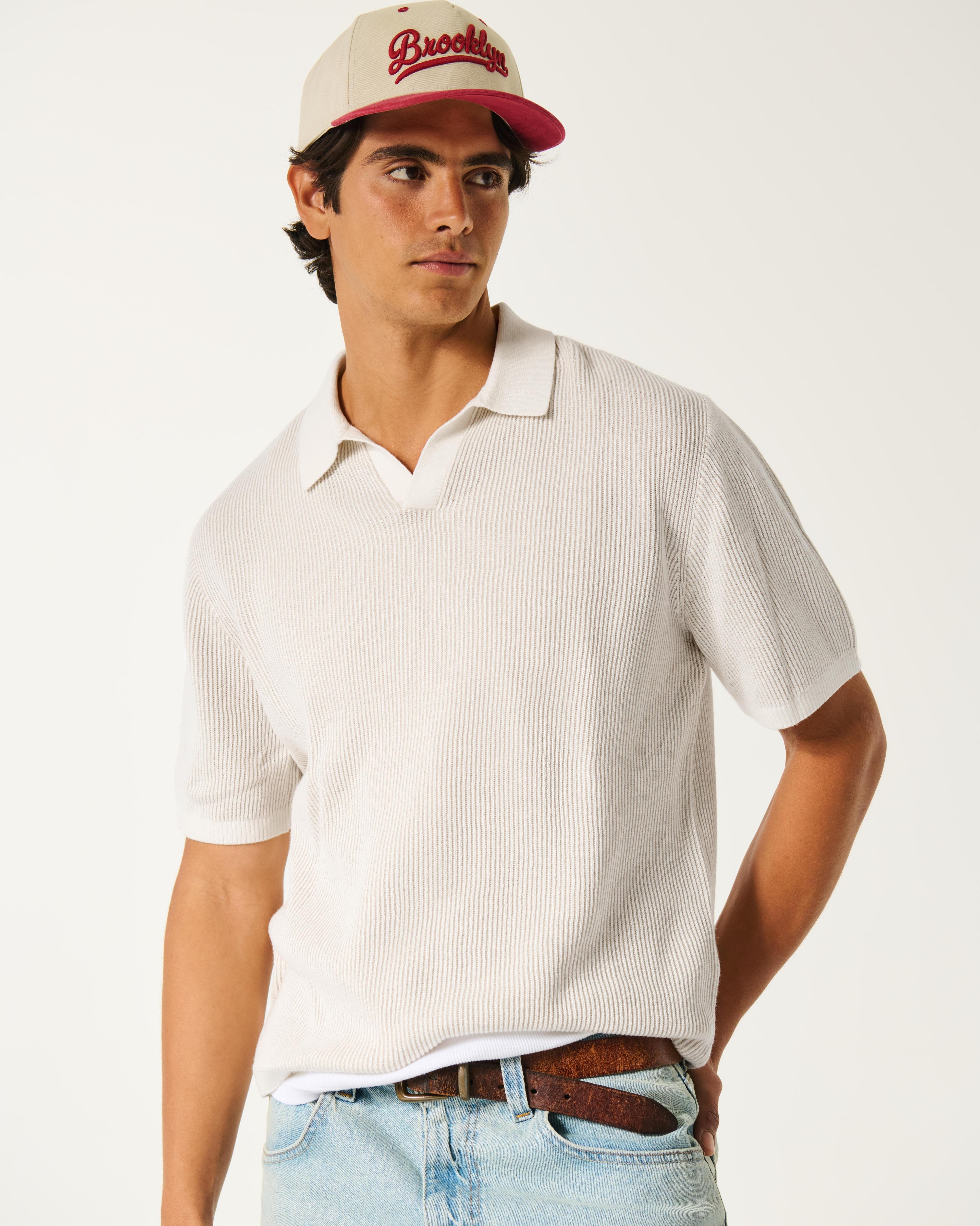 Boxy Pattern Sweater Polo Product Image