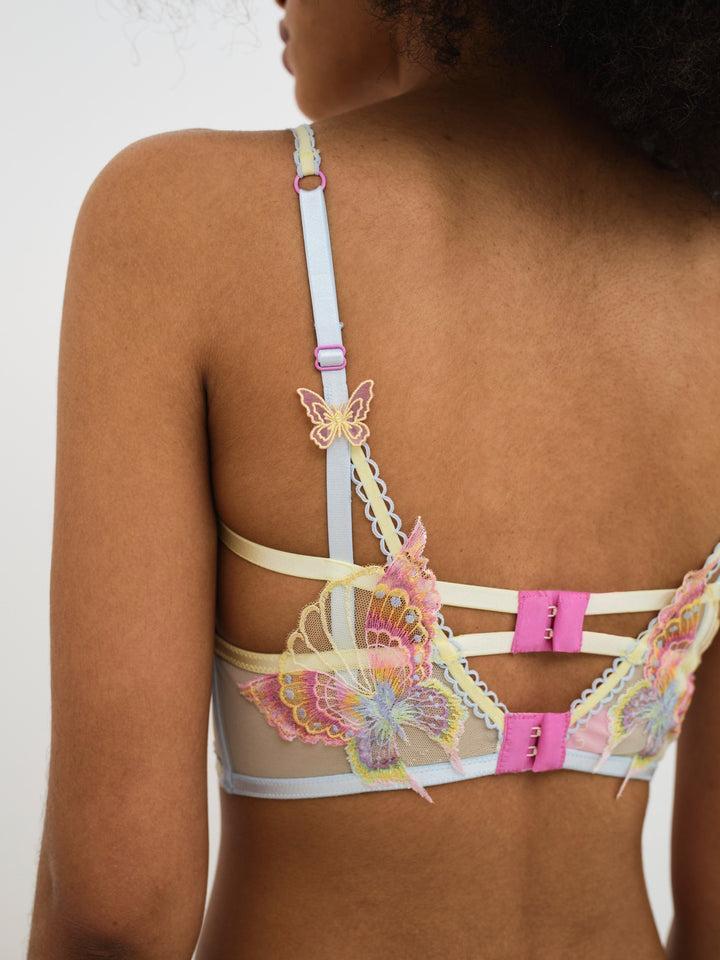 Pastel Papillon Longline Bra — Yellow Product Image