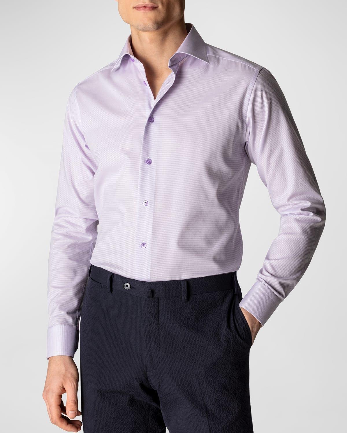 Mens Slim-Fit Textured Solid Shirt Product Image