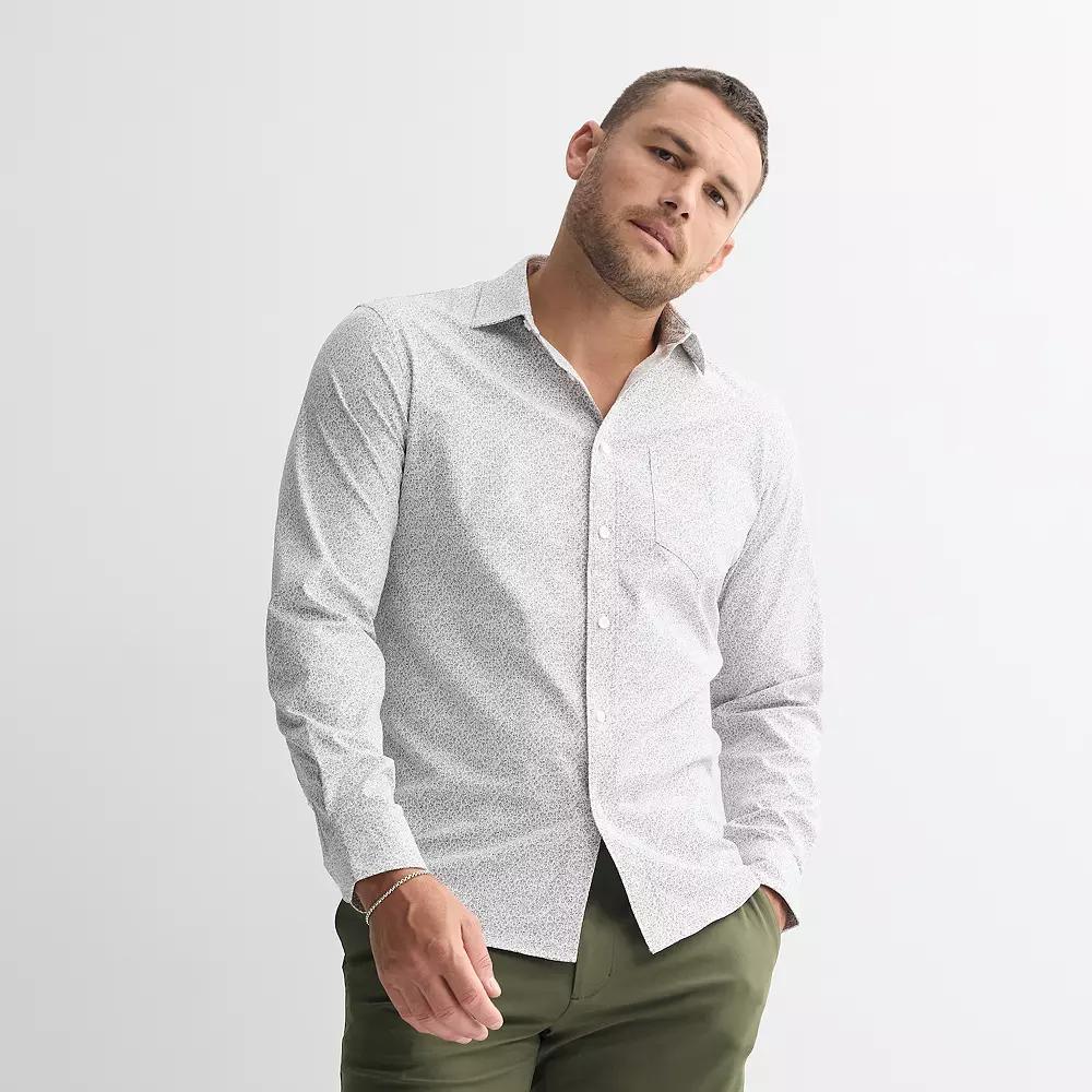 Men's FLX Slim Performance Untucked-Fit Button Down Long Sleeve Shirt,  Product Image