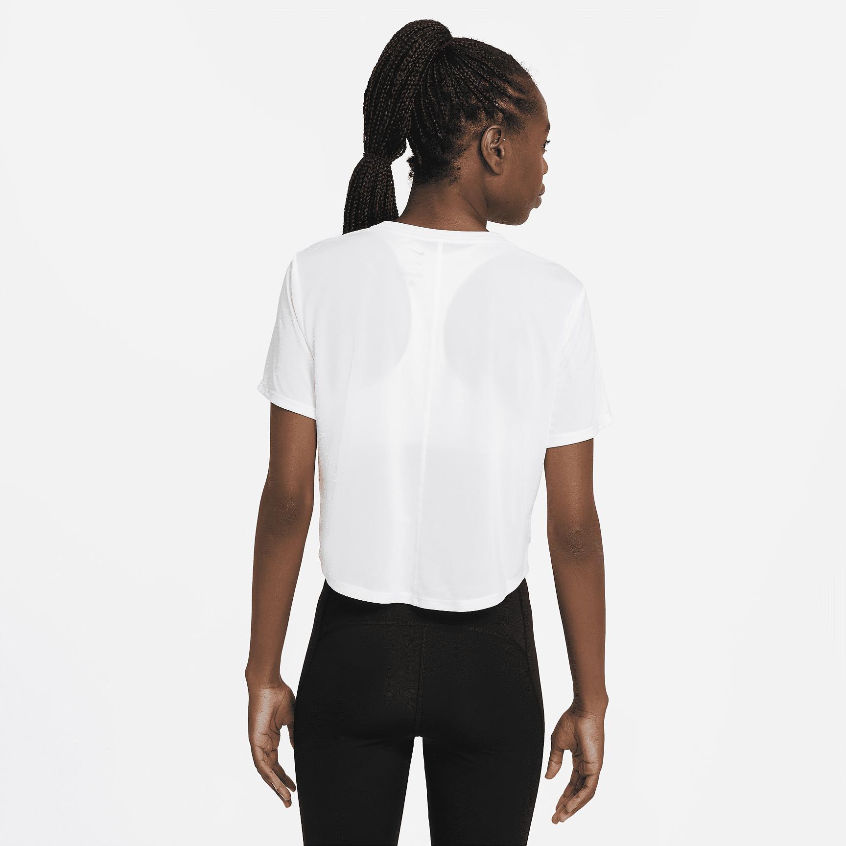 Nike Womens Dri-FIT One Standard Fit Short-Sleeve Cropped Top | DD4954-100 Product Image