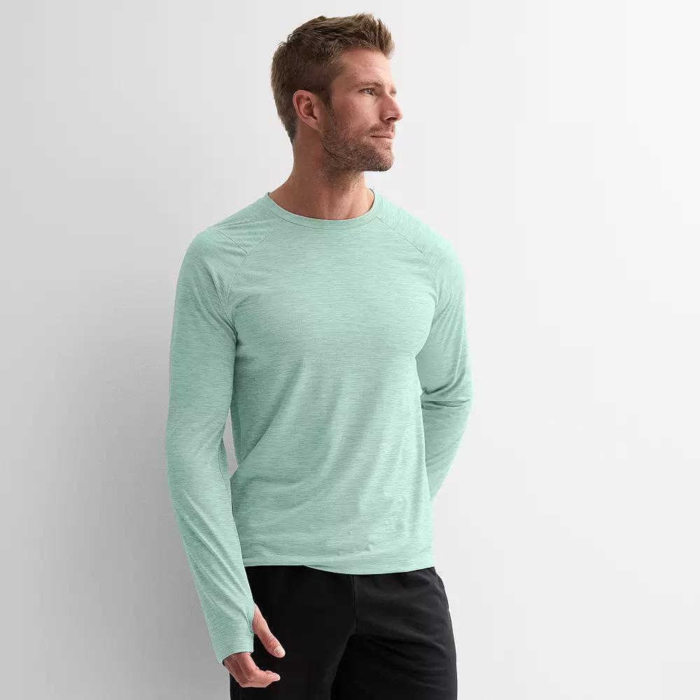Men's Tek Gear® Dry Tek Long Sleeve Shirt, Size: Large, Serene Green Product Image
