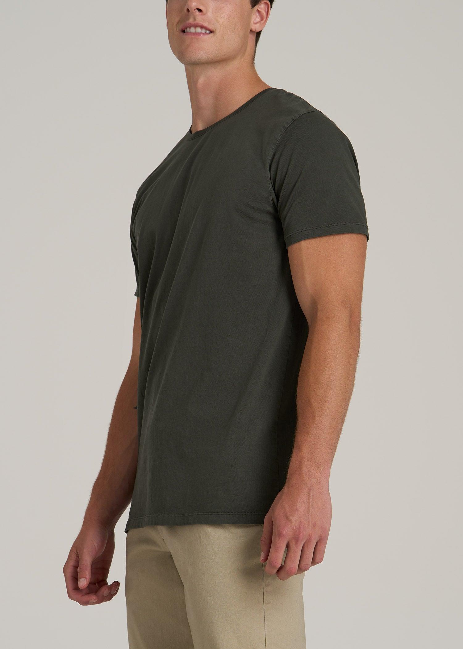 MODERN-FIT Garment Dyed Cotton Men's Tall T-Shirt in Pine Grove Product Image