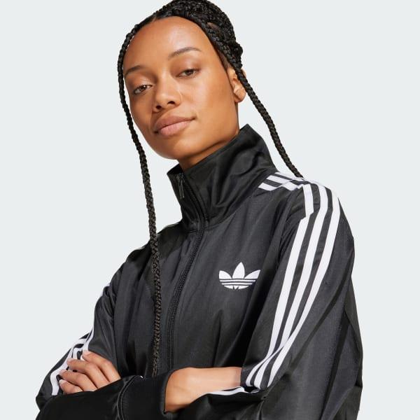 adidas Adicolor Classic Firebird Loose Track Top Black 2XS Womens Product Image