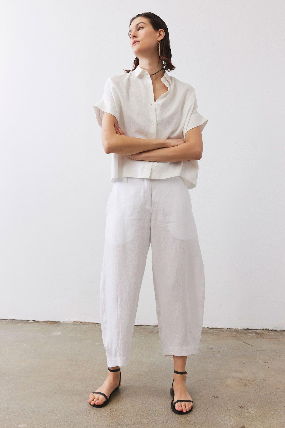 Carefree Wide Leg Linen Pants Product Image