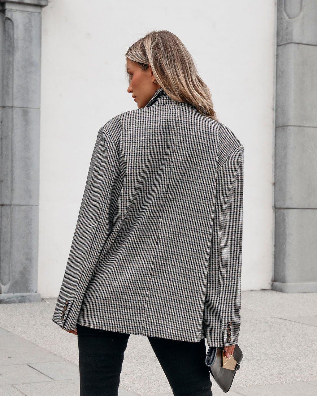 Muse By Magnolia Oversized Plaid Blazer - FINAL SALE Product Image