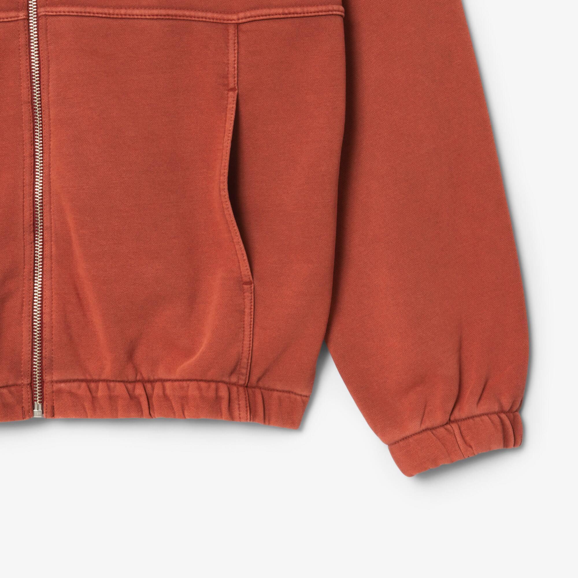 Oversized Wash Effect Zipped Sweatshirt Product Image