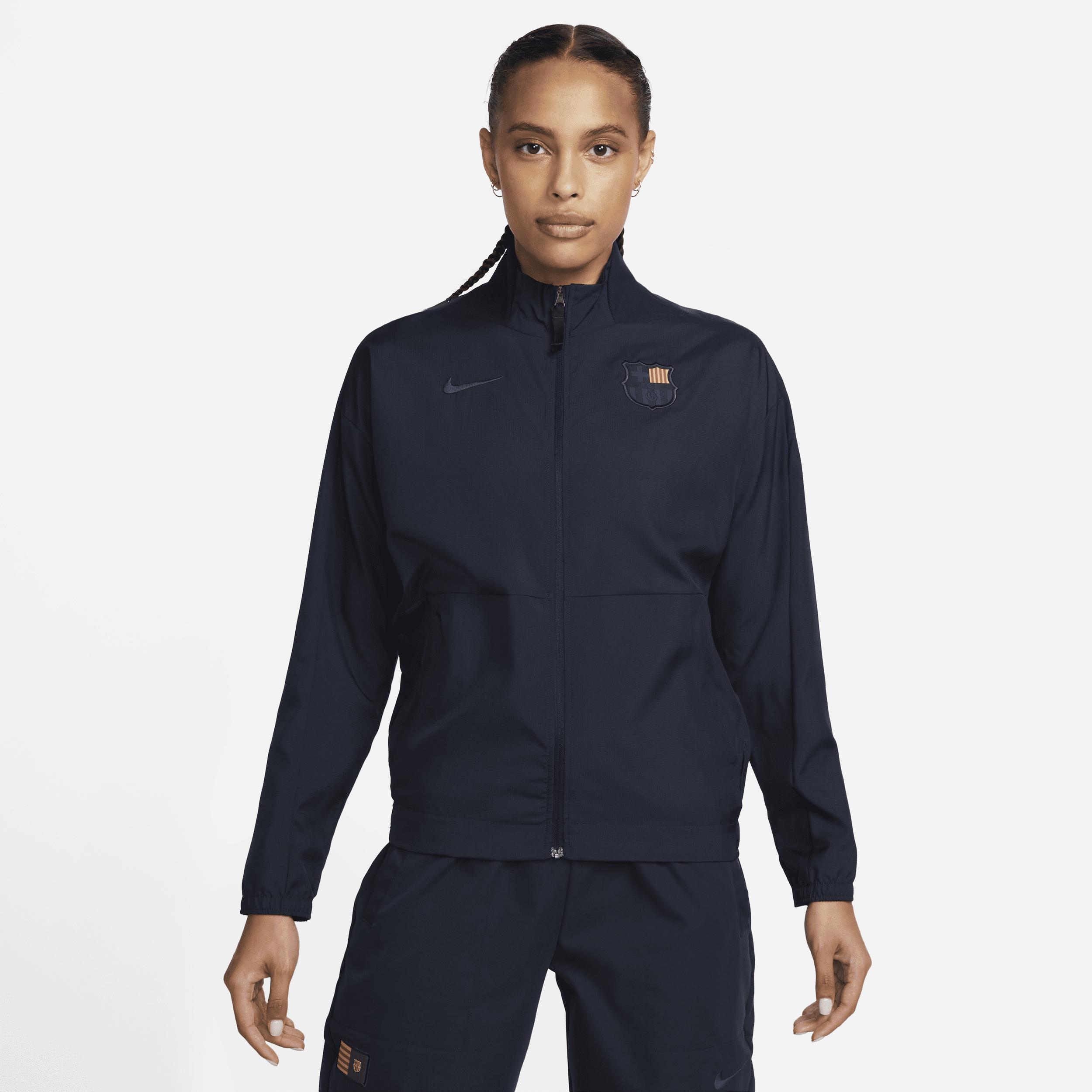 Womens Nike Blue Barcelona Team Anthem Raglan Performance Full-Zip Jacket Product Image