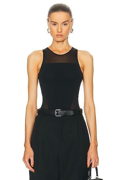 Wolford Sheer Opaque Bodysuit Black. (also in ). Product Image