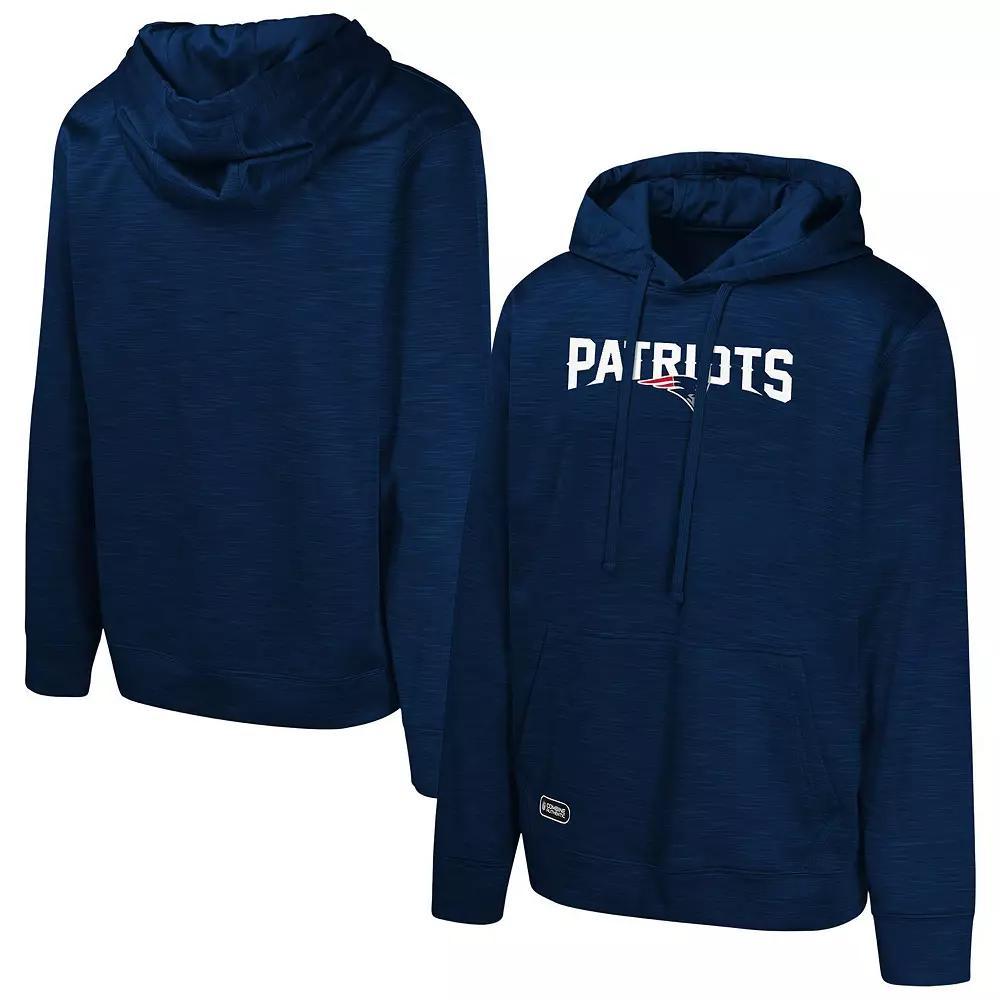 Men's Navy New England Patriots Streak Fleece Pullover Hoodie, Size: Large, Blue Product Image