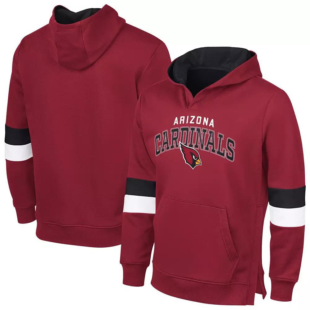 Men's G-III Sports by Carl Banks Cardinal/Black Arizona Cardinals Adaptive Faceoff Pullover Hoodie,  Product Image