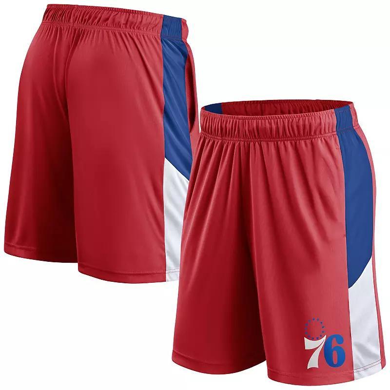 Men's Fanatics Red Philadelphia 76ers Practice Performance Shorts,  Product Image
