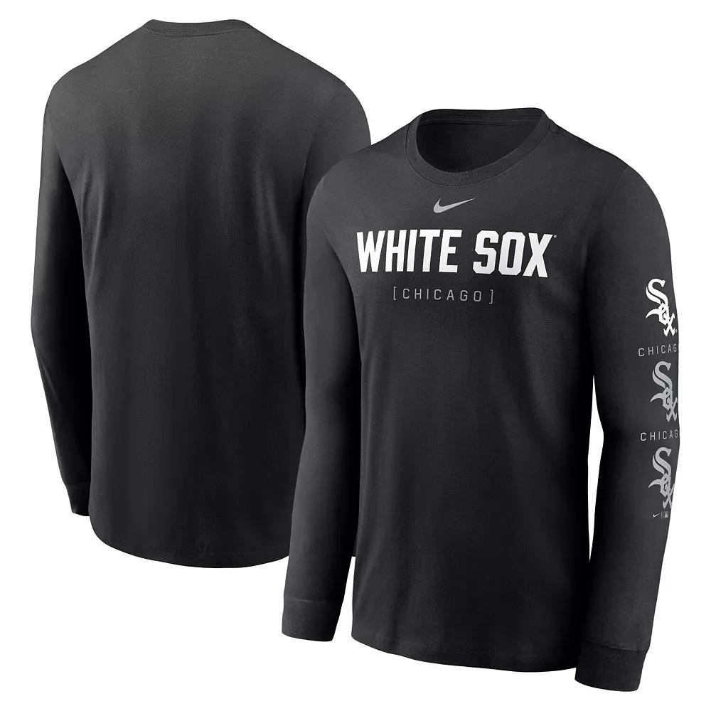 Men's Nike Black Chicago White Sox Repeater Long Sleeve T-Shirt, Size: XL Product Image