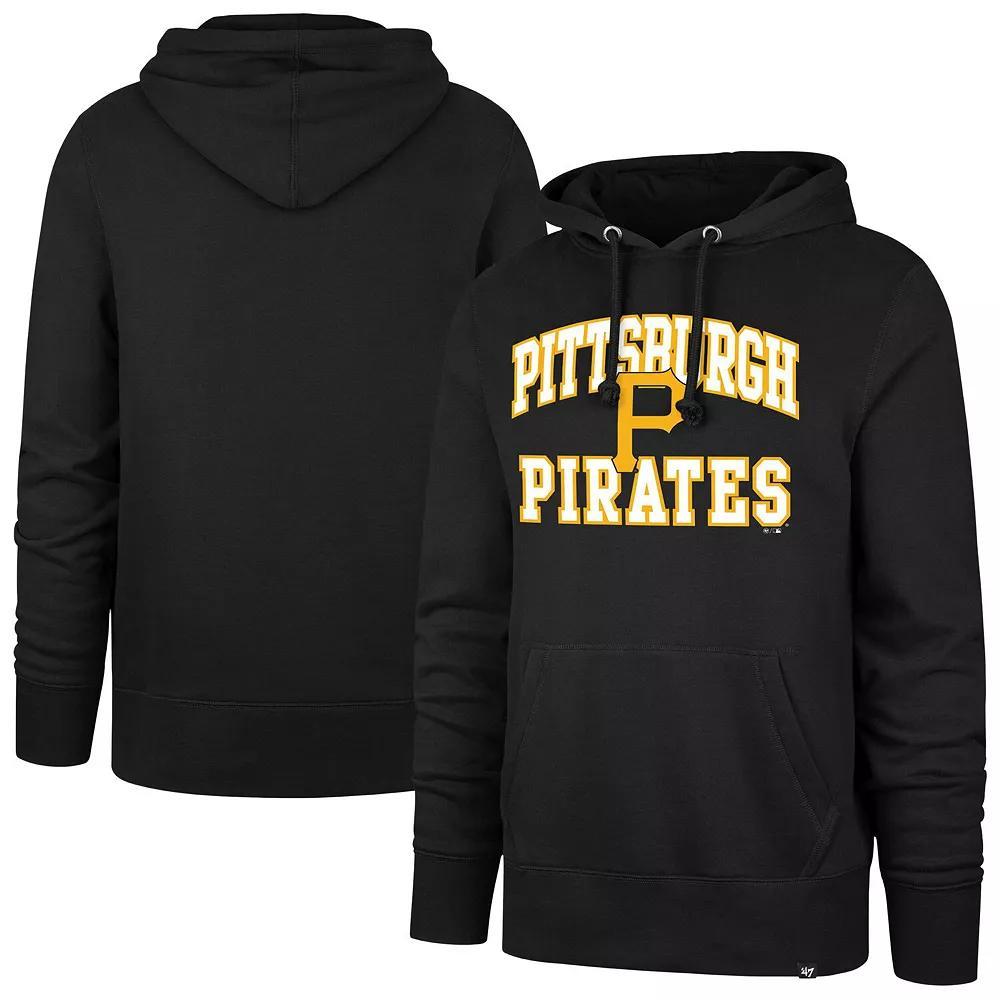 Men's '47 Black Pittsburgh Pirates Velocity Headline Pullover Hoodie,  Product Image