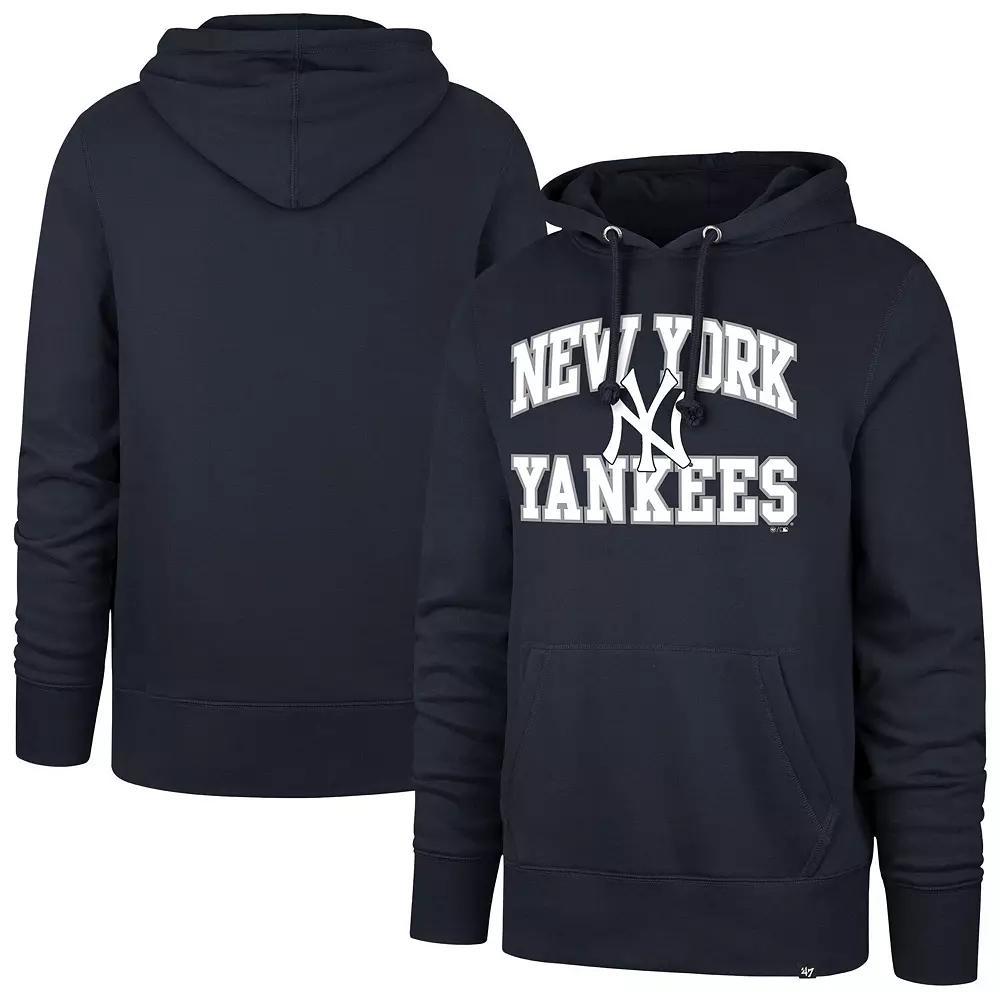 Men's '47 Navy New York Yankees Velocity Headline Pullover Hoodie,  Product Image