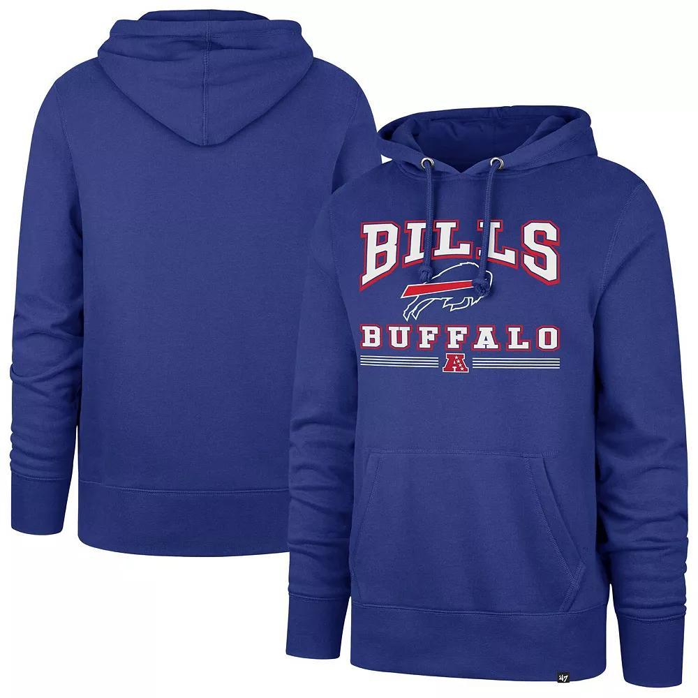 Men's '47 Royal Buffalo Bills Packed House Headline Pullover Hoodie, Size: 2XL, Blue Product Image