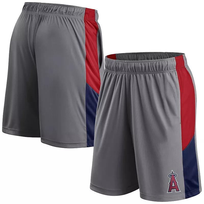 Mens Profile Gray/Navy Los Angeles Angels Team Shorts Product Image