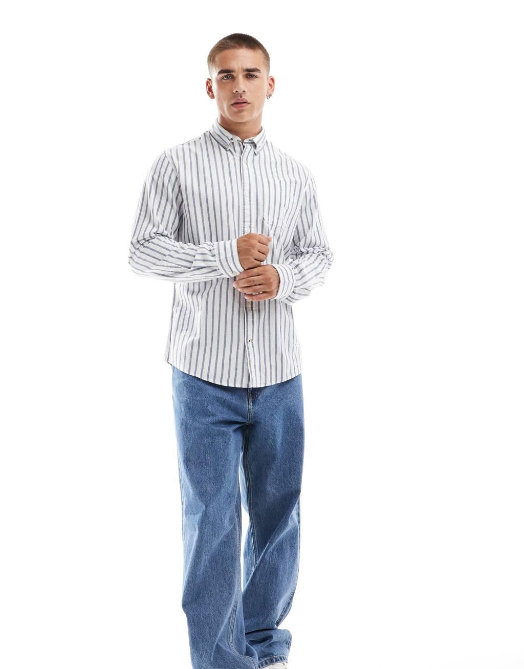 Jack & Jones shirt with blue stripes  Product Image