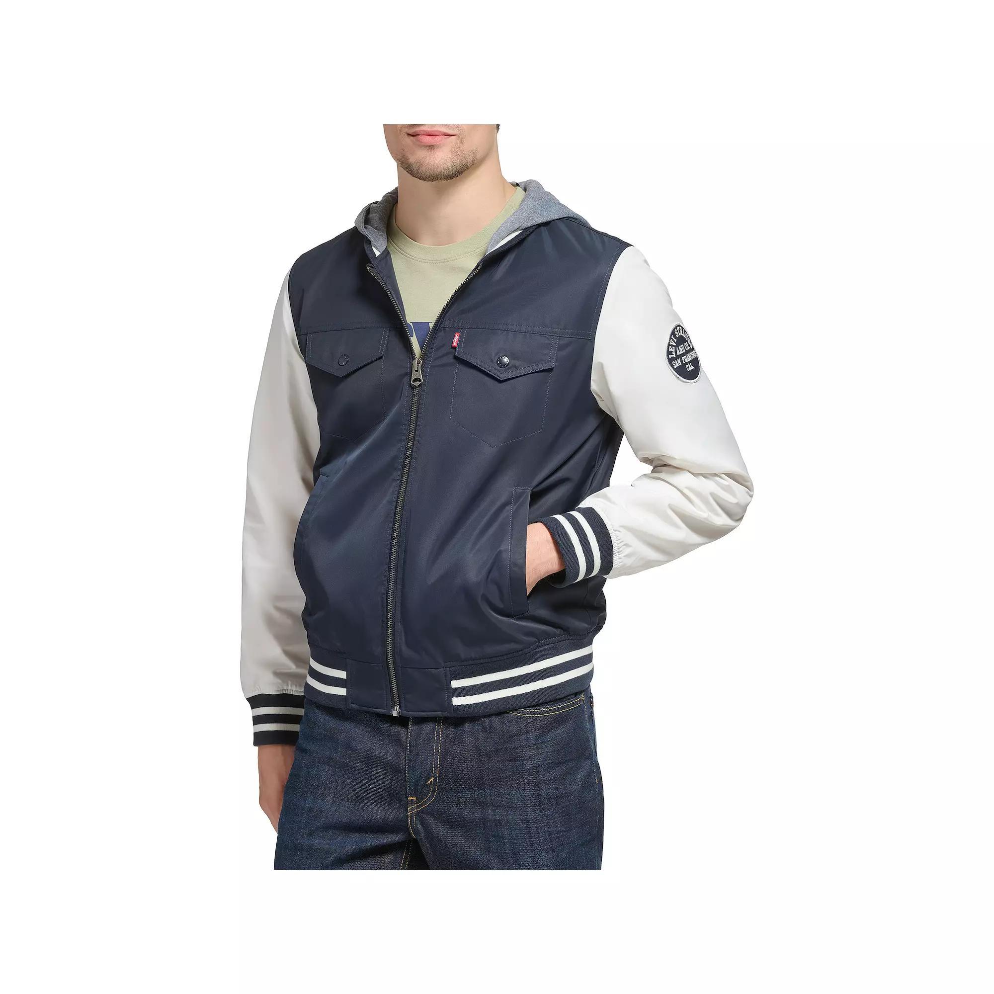 Men's Levi's® Colorblock Varsity Bomber Jacket, Size: Medium, Blue Product Image