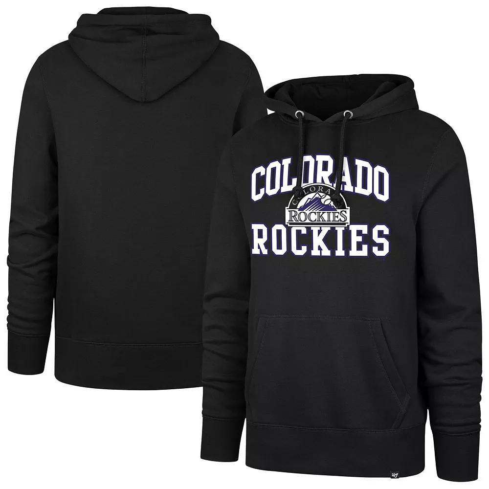 Men's '47 Black Pittsburgh Pirates Velocity Headline Pullover Hoodie,  Product Image