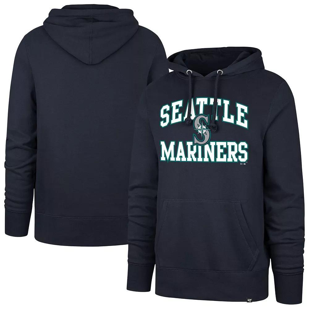 Men's '47  Navy Seattle Mariners Velocity Headline Pullover Hoodie, Size: Medium, Blue Product Image