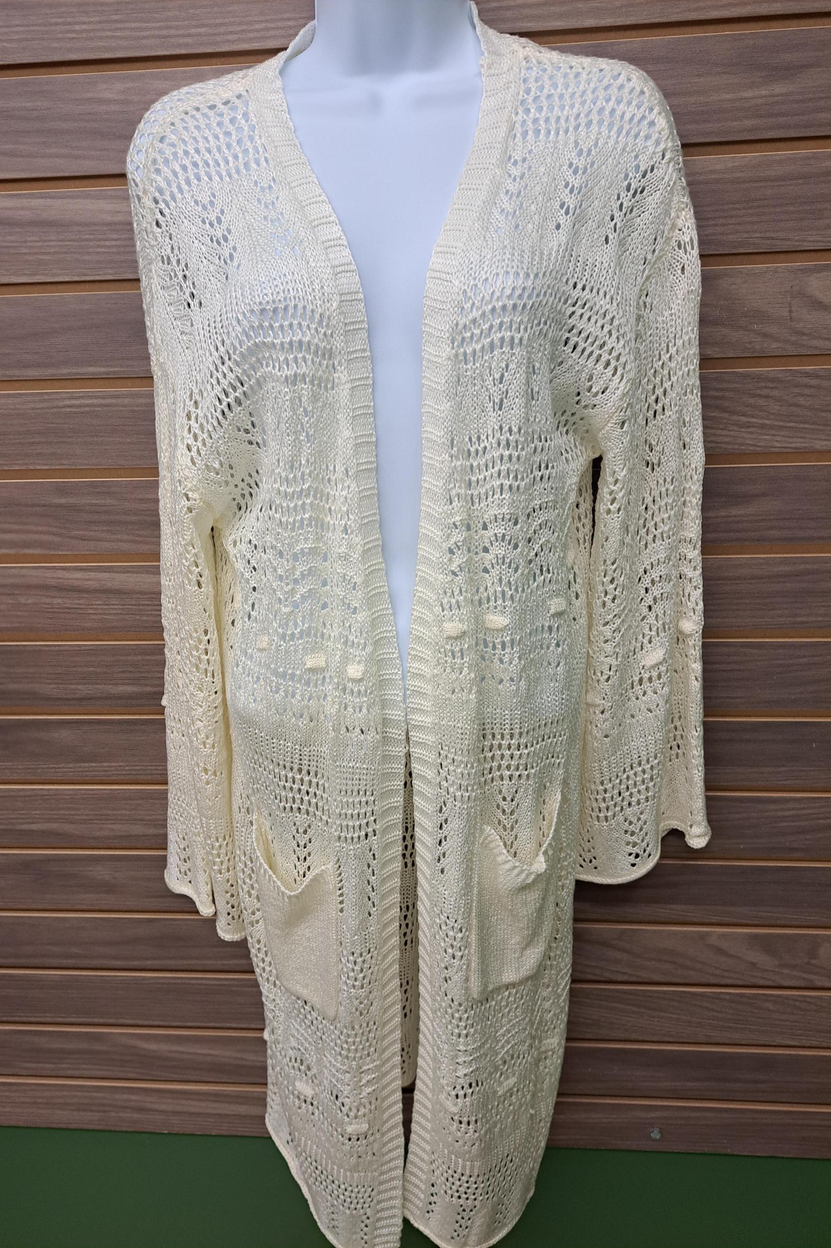 Crocheted pocket cardigan Product Image