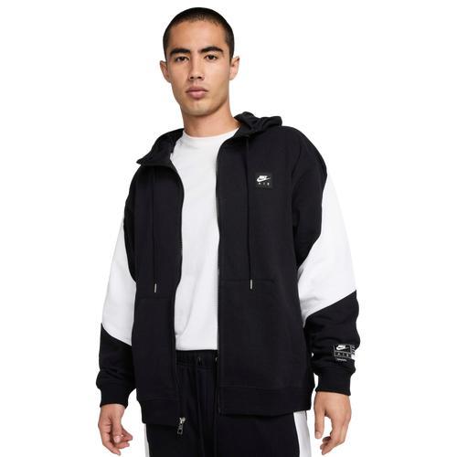Nike Mens Nike Air Fleece Full Zip Hoodie BB - Mens Black/Iron Grey Product Image