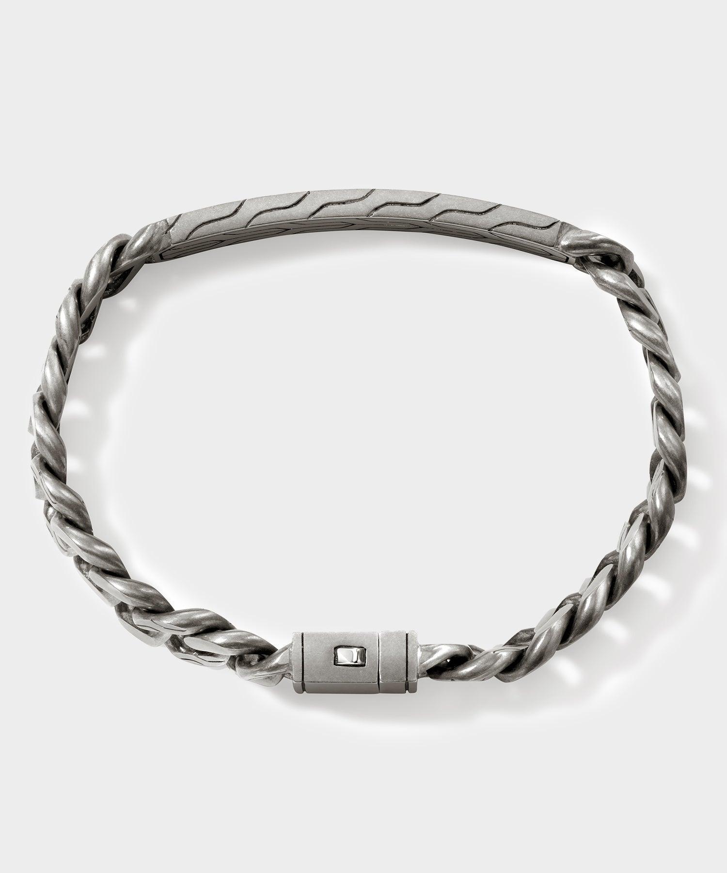 Todd Snyder x John Hardy Silver Curb Link Station Bracelet Product Image