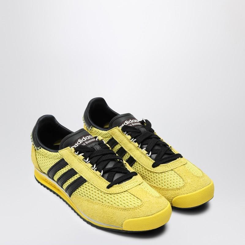 ADIDAS ORIGINALS Wales Bonner Sl76 Leather-trimmed Brushed-suede And Mesh Sneakers In Yellow Product Image