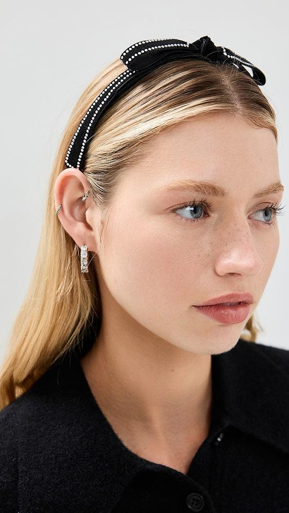 Lele Sadoughi Bardot Crystal Border Headband | Shopbop Product Image