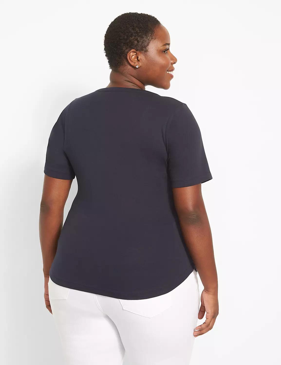 Classic Perfect Sleeve Scoop-Neck Tee Product Image