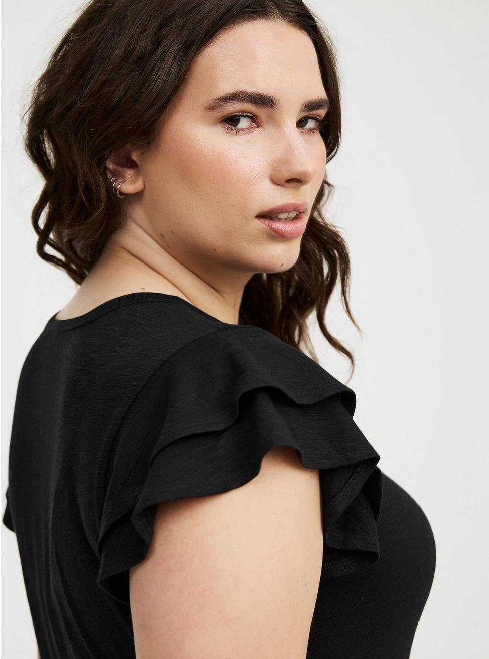 Double Ruffle Sleeve Mini Dress Product Image