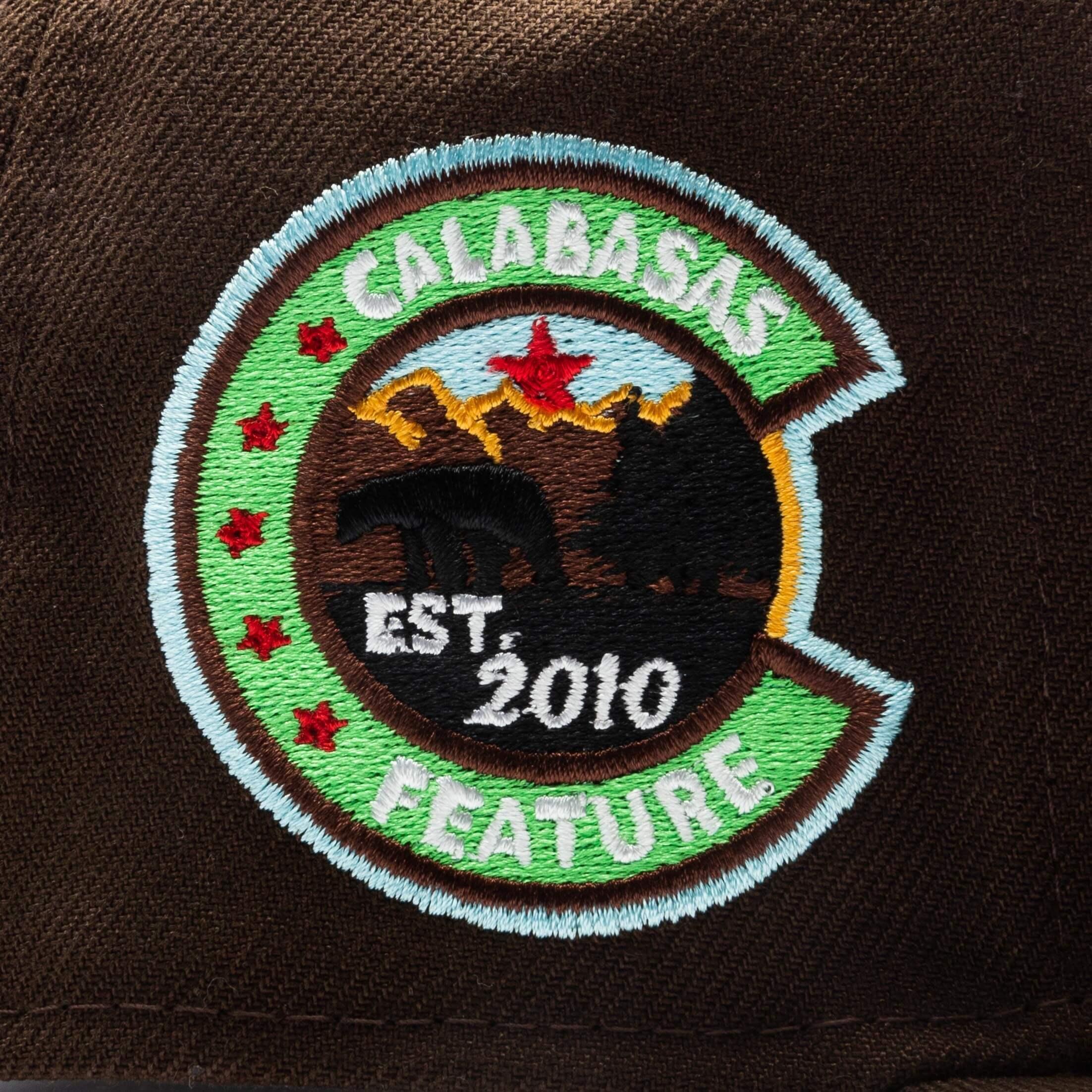 Feature x New Era Old English Calabasas Snapback - Brown/Sky Male Product Image