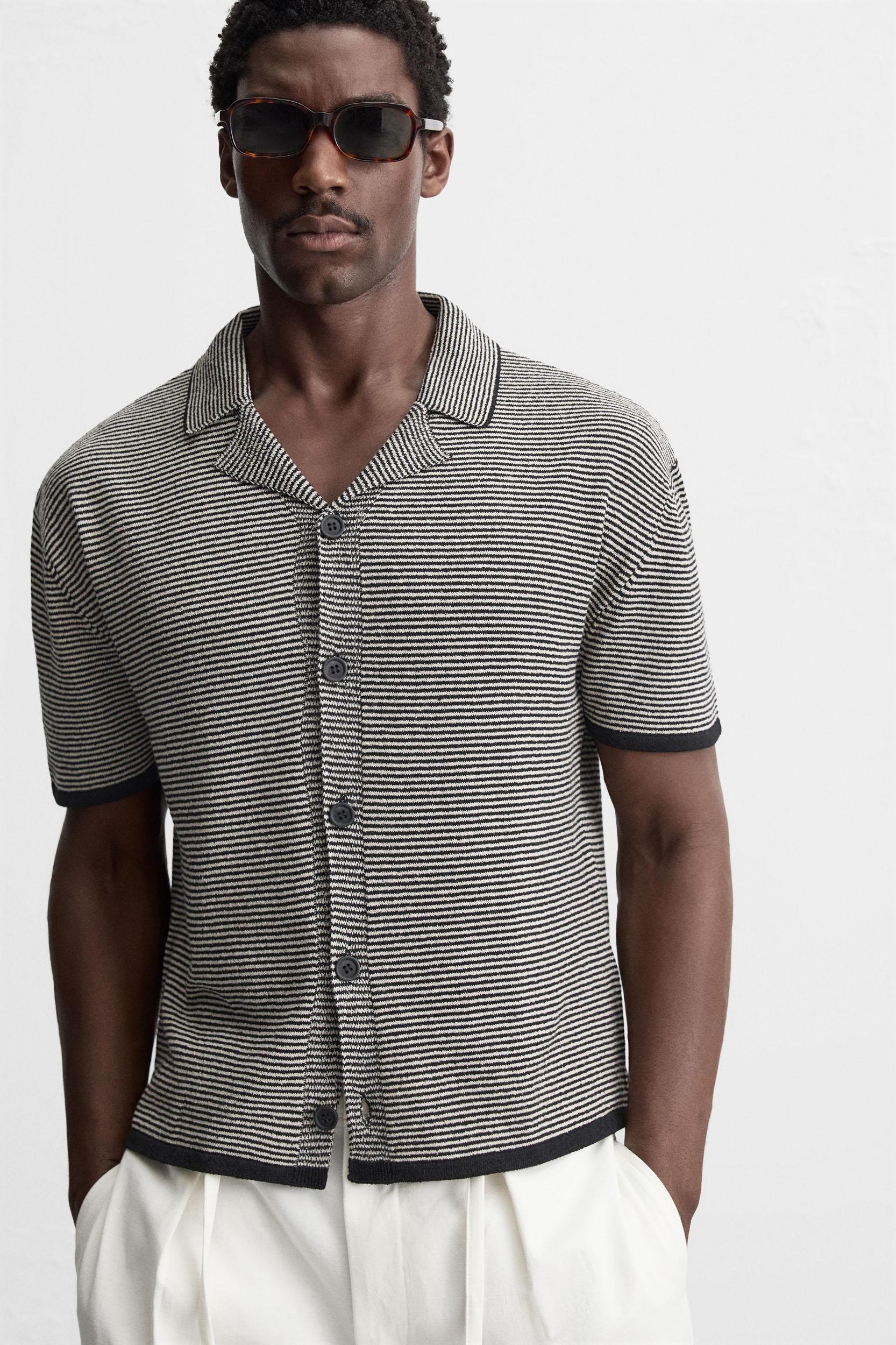 STRIPED KNIT SHIRT Product Image