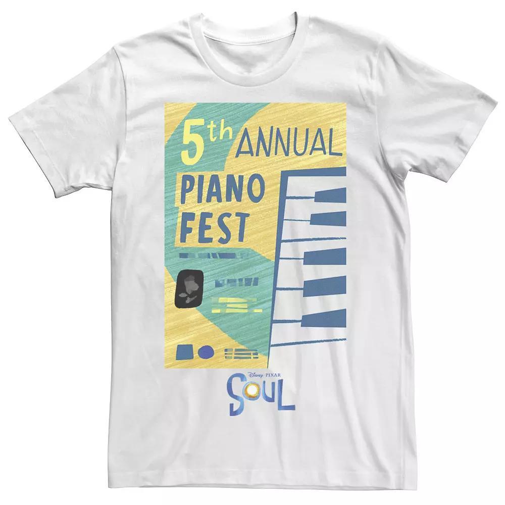 Disney / Pixar's Soul Men's 5th Annual Piano Fest Poster Tee, Size: Medium, White Product Image