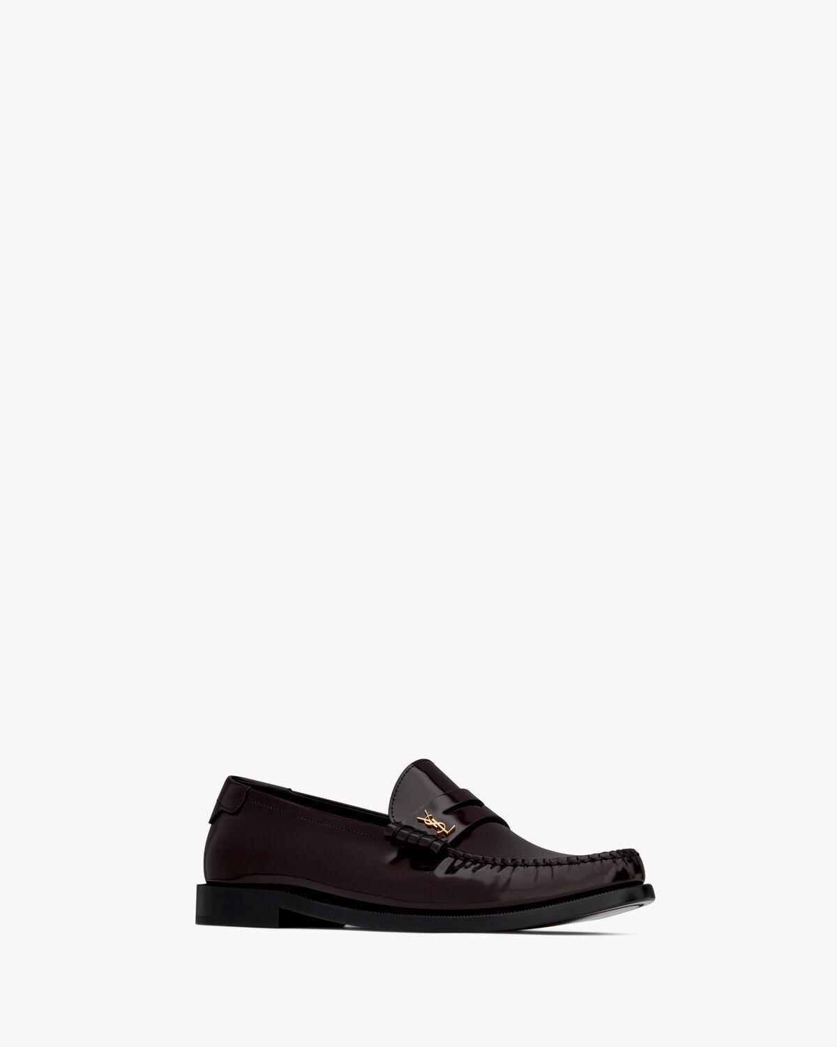 LE LOAFER penny slippers in glazed leather | Saint Laurent | YSL.com Product Image