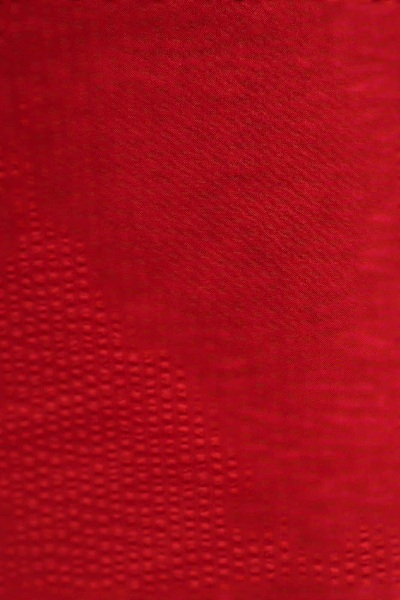 Seersucker Swim Mid Trunk - Red Product Image