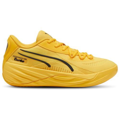 PUMA Mens All Pro Nitro x Porsche - Basketball Shoes Puma Black/Sport Yellow Product Image