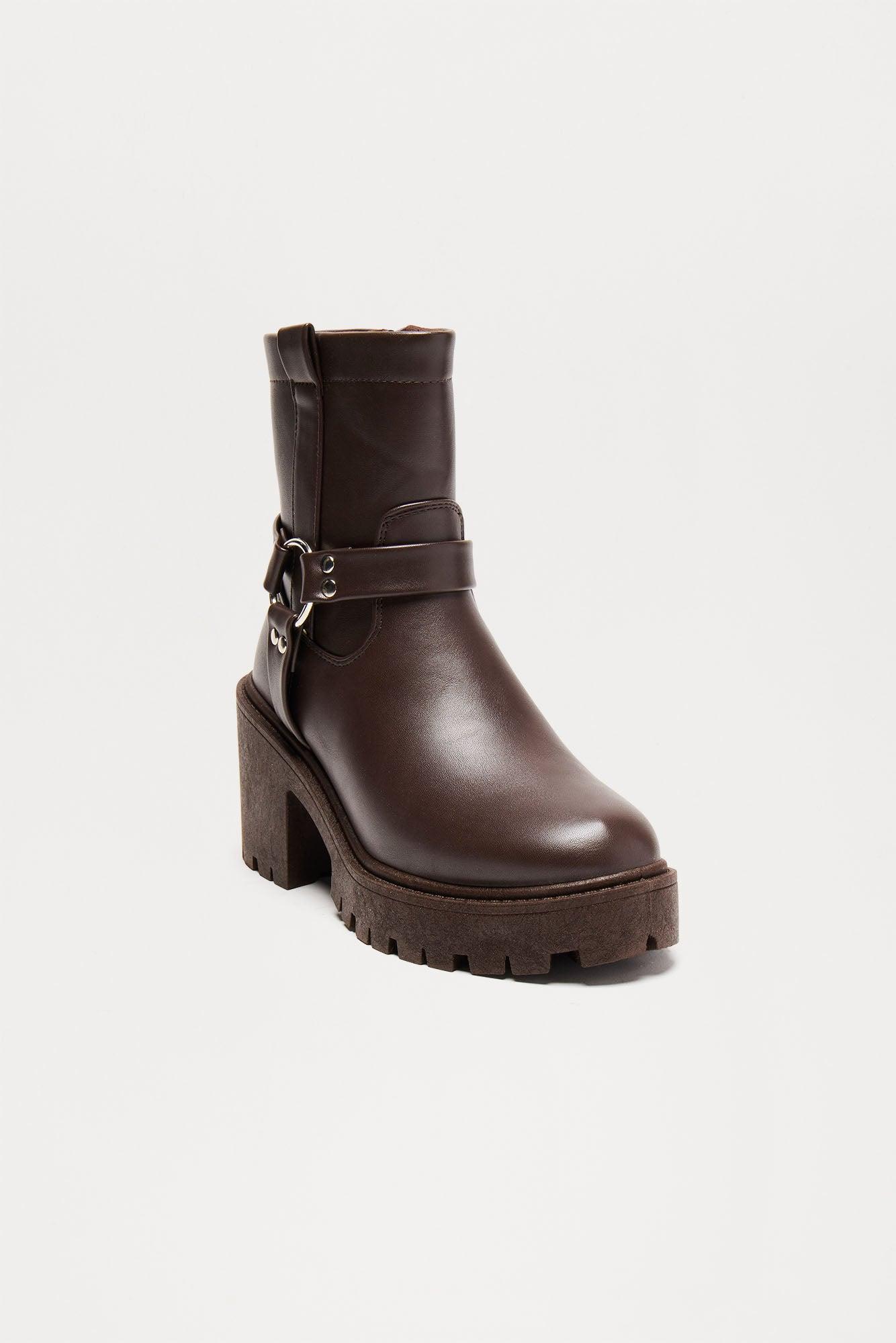 Wiley Heeled Booties - Brown Product Image