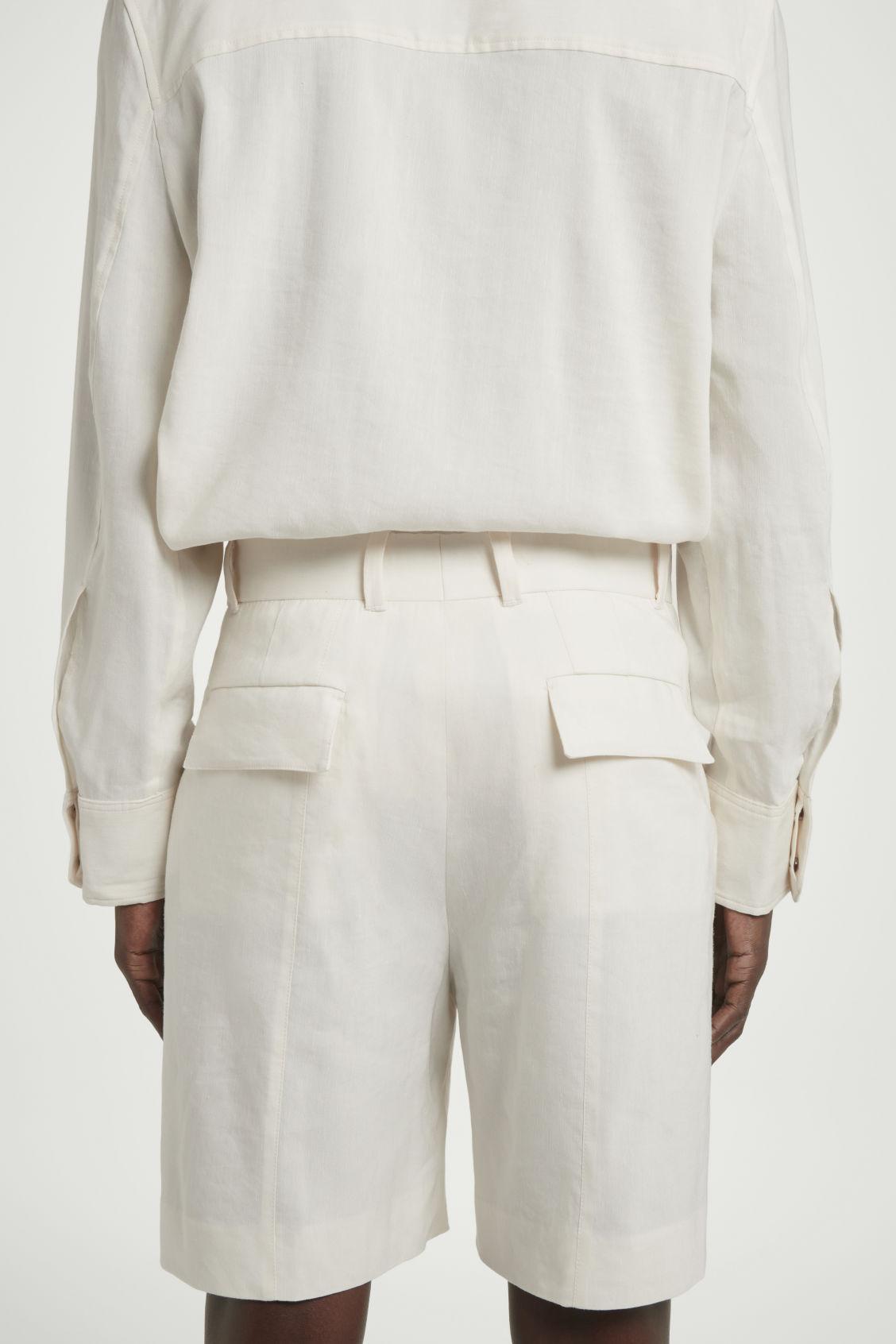 TAILORED LINEN-BLEND SHORTS Product Image