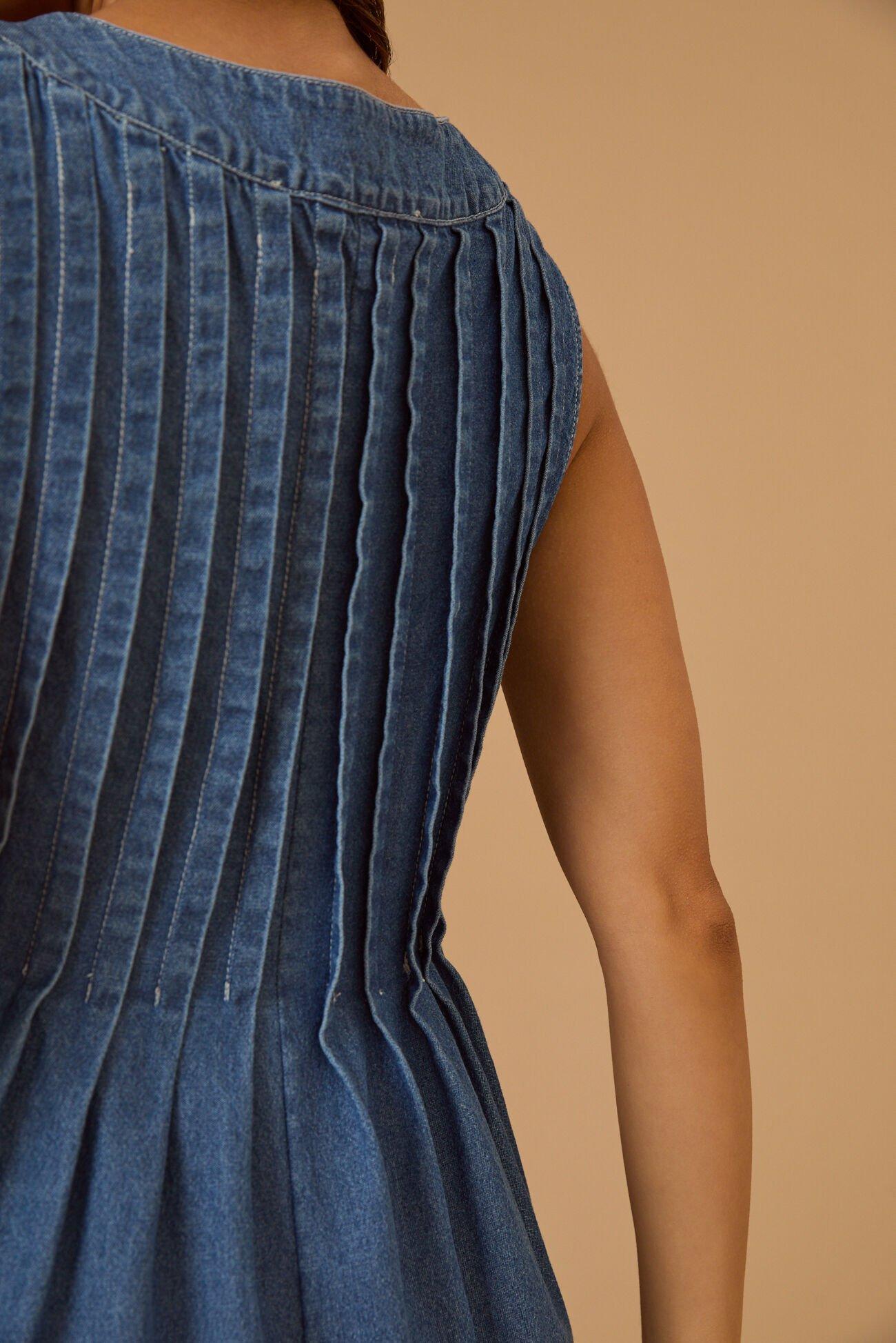 Evie Denim Romper Product Image