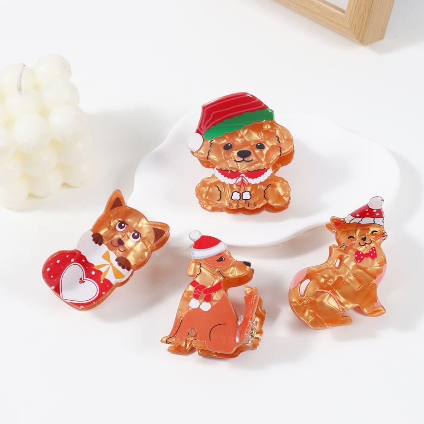 Christmas Cartoon Animal PVC Hair Clips (Various Designs) Product Image