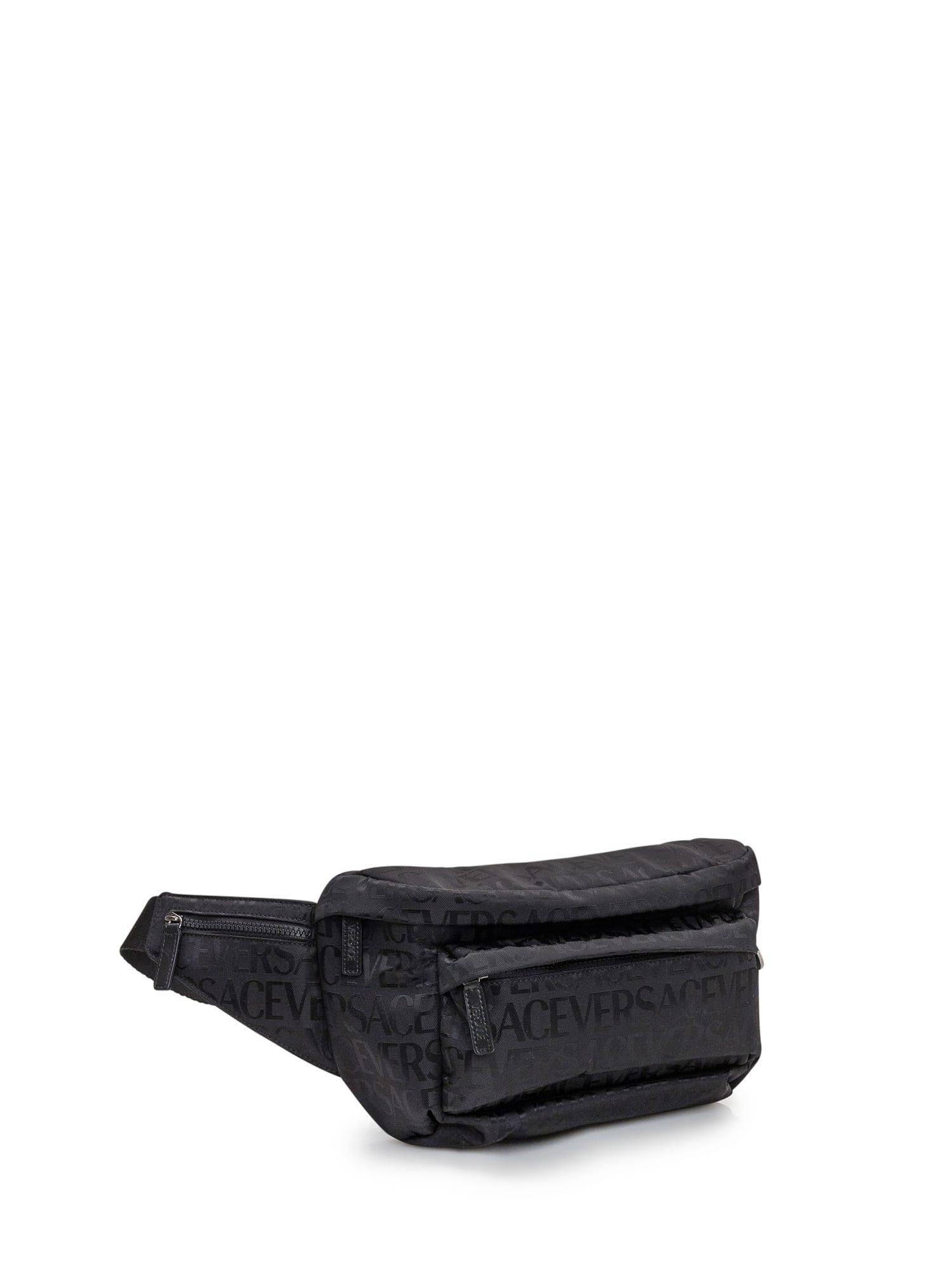 VERSACE Belt Bag With Logo In Black Product Image