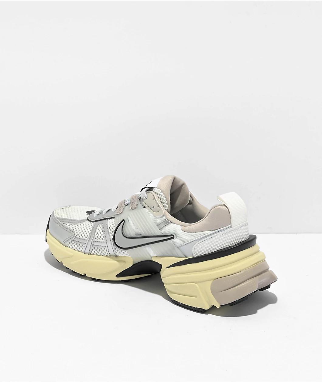 Nike V2K Run Summit White & Metallic Silver Shoes  Product Image