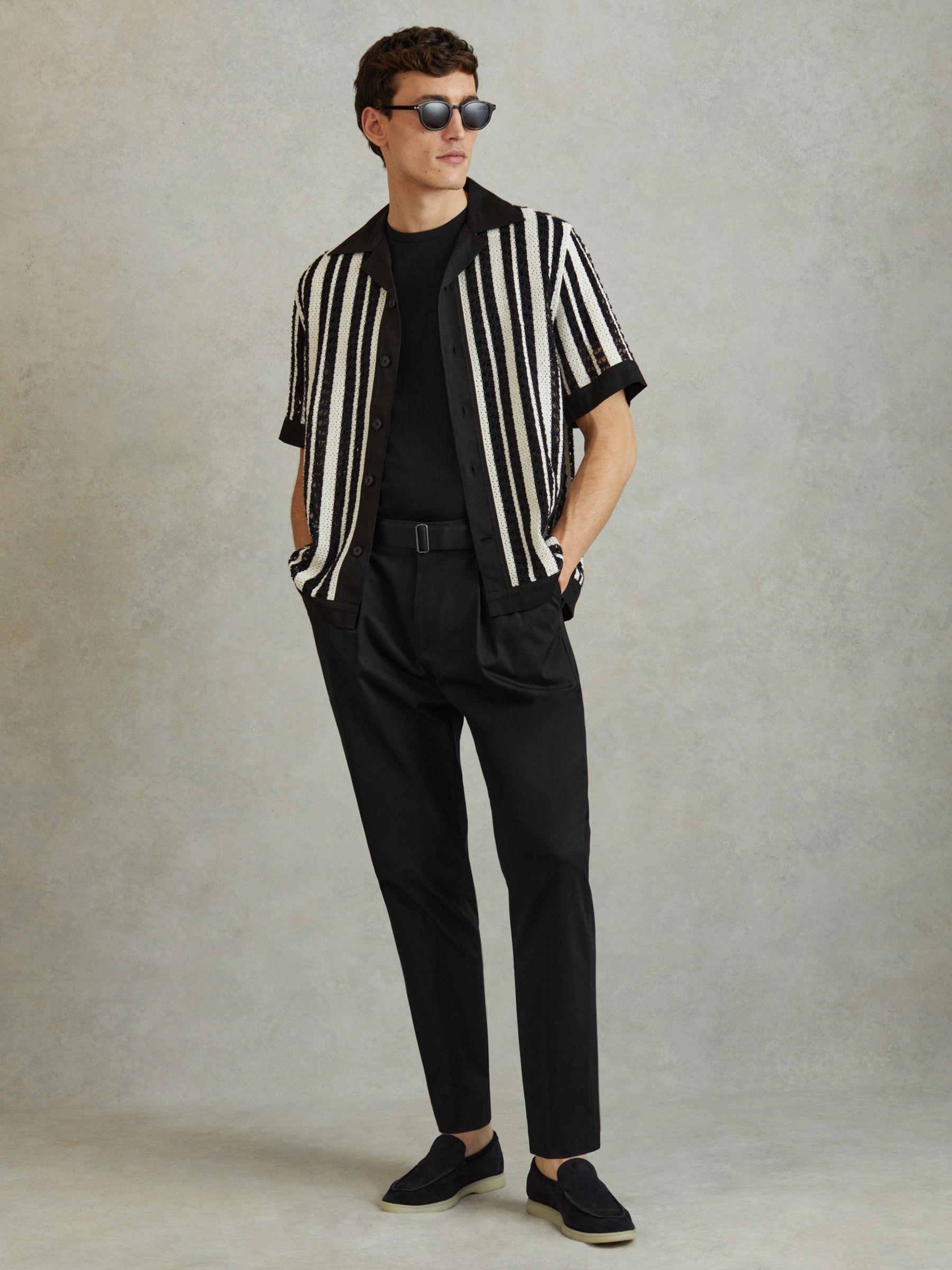 Cotton Crew Neck T-Shirt in Black Product Image