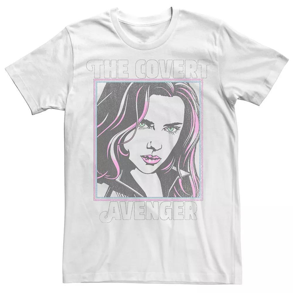 Men's Marvel Black Widow Retro Pop Widow Big Face Poster Tee,  Product Image